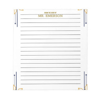 Special Teacher Lined Paper From The Desk Of Notepad