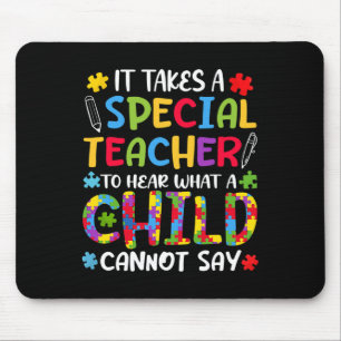 Special Teacher To Hear Child Autism Awareness Aut Mouse Mat
