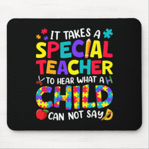 Special Teacher To Hear What A Child Autism Awaren Mouse Mat
