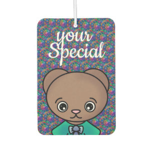 Special Teddy Bear Motivational Fun Sparkle Car Air Freshener