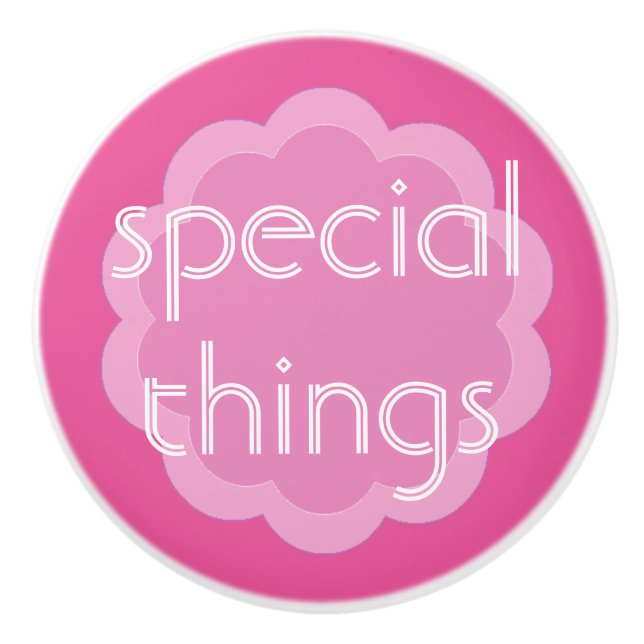special things organisation pink flower knob (Front)