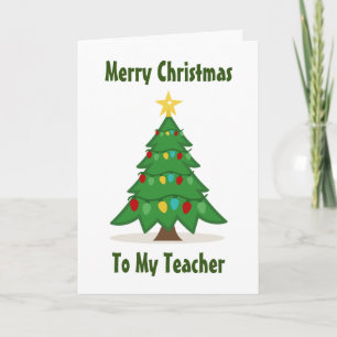 SPECIAL TREE FOR SPECIAL **TEACHER** AT CHRISTMAS HOLIDAY CARD