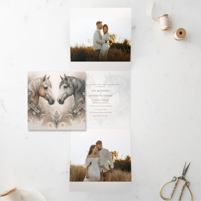 Special Trifold Add Photo Wedding Invitation (Creator Uploaded)