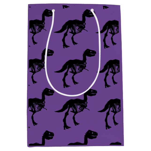 Special unique dinosaur skeleton gift bag (Front)