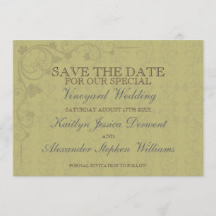 Special Vineyard Wedding Save The Date