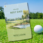 Special  Watercolor Father's Day Golf Theme<br><div class="desc">A unique golf towel for the men in your life -- treat them with this scenic and special,  easily personalised golf towel.  Any design questions,  just send a chat and we'll be delighted to assist.</div>
