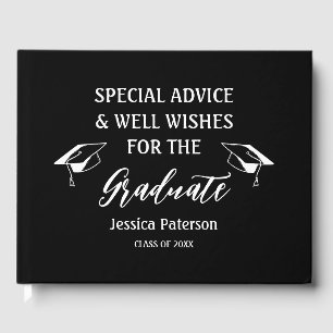 Special Wishes Advices For The Graduate Black Guest Book