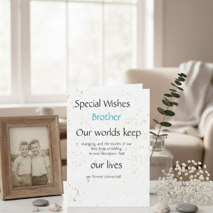 Special Wishes Brother – Sentimental Gold Speckle Card
