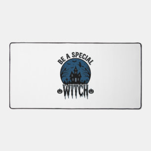 Special Witch Halloween Vintage Engraving Design_1 Desk Mat