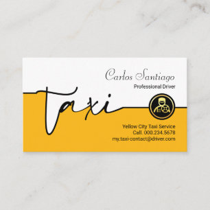 Special Yellow Taxi Service Line Business Card