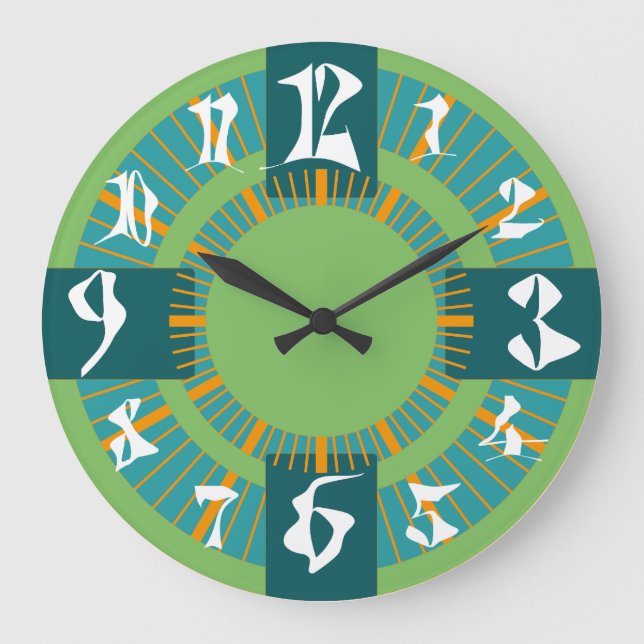 SPECIAL YOUNG NUMBERS LEX by Masanser  Large Clock (Front)