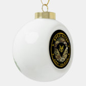 Specialist Army Soldier  Ceramic Ball Christmas Ornament (Left)