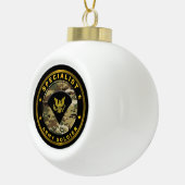Specialist Army Soldier  Ceramic Ball Christmas Ornament (Right)
