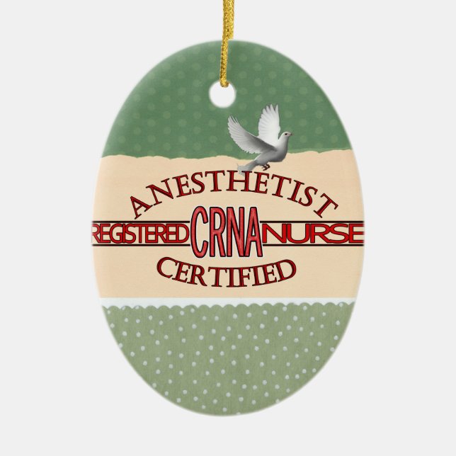SPECIALIST CRNA LOGO CERAMIC TREE DECORATION (Front)