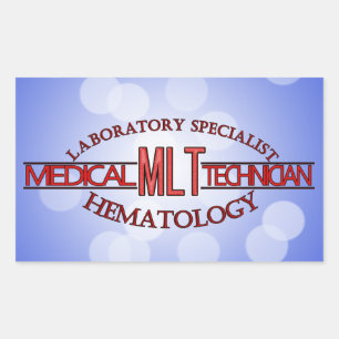 SPECIALIST LAB MLT HEMATOLOGY MEDICAL LABORATORY RECTANGULAR STICKER