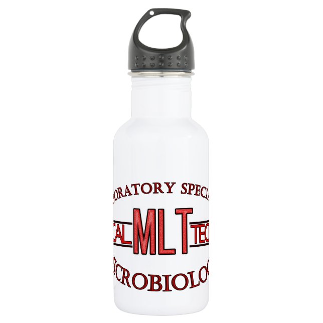 SPECIALIST LAB MLT MICROBIOLOGY MEDICAL LAB TECH 532 ML WATER BOTTLE (Front)