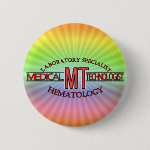 SPECIALIST LAB MT HEMATOLOGY MEDICAL TECHNOLOGIST 6 CM ROUND BADGE