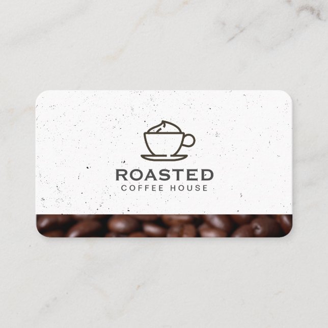 Speciality Coffee Drink / Coffee Beans / Speckled Business Card (Front)