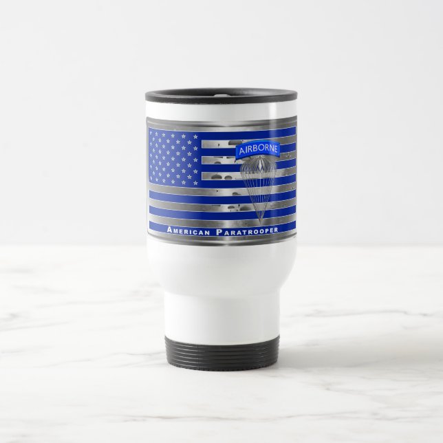 Specially Designed American Paratrooper Flag Travel Mug (Center)