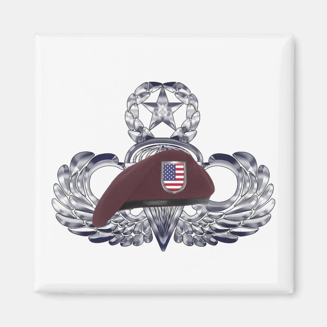 Specially Designed Beret on Airborne Wings s Magnet (Front)