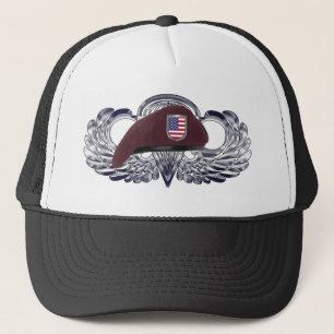 Specially Designed Beret on Basic Airborne Wings Trucker Hat
