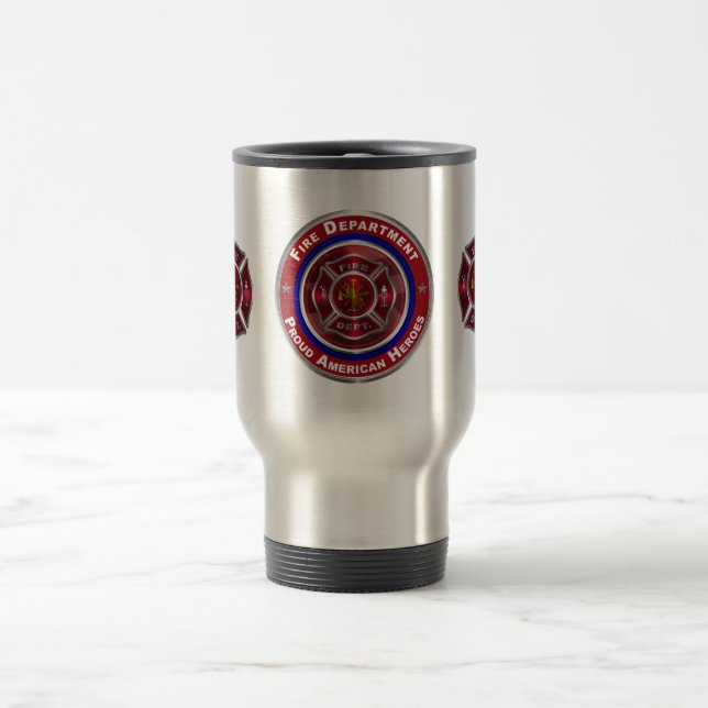 Specially Designed Commemorative Fire Department Travel Mug (Center)