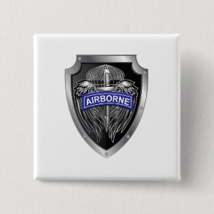 Specially Designed Winged Airborne Shield 15 Cm Square Badge