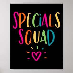 Specials Squad Art Music Pe Tech Gym Teacher Team Poster