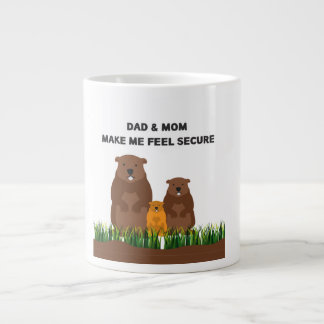 Specialty Mug : Dad & Mom make me feel secured.