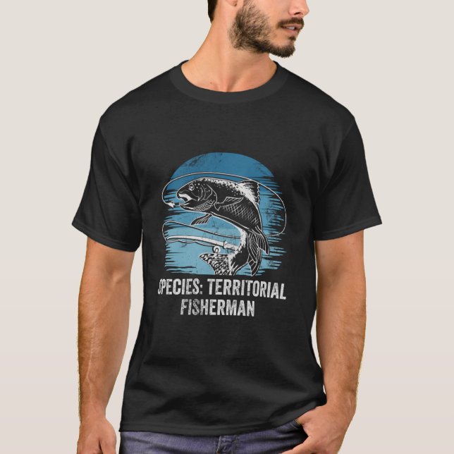 Species Territorial Fisher Introvert Fishing Antis T-Shirt (Front)
