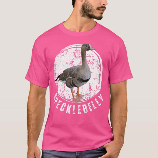 Specklebelly Goose Goose Hunting Speck White Front T-Shirt (Front)