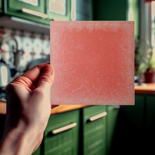 Speckled Blood Orange Ceramic tile (Blood orange speckled field tile, for fireplace, kitchen or bath.)