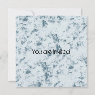 Speckled Blue Abstract Baby Shower Invitation