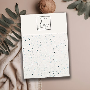 Speckled Blue White Logo Blank Jewellery Display Business Card