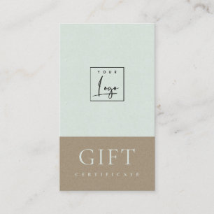 Speckled Ceramic Aqua Kraft Logo Gift Certificate