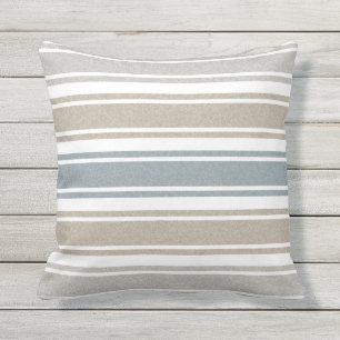 Speckled Coastal Striped Outdoor Cushion