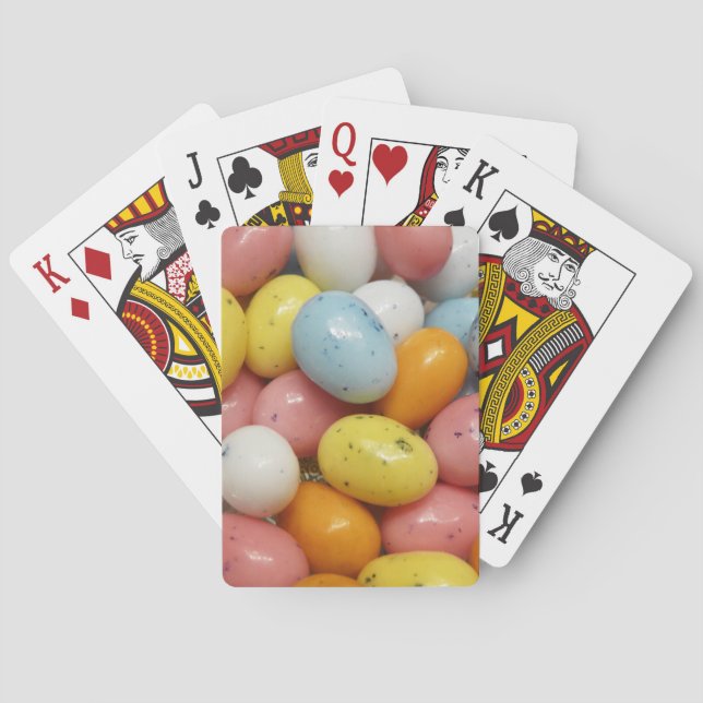 Speckled Coloured Jelly Bean Easter Eggs Playing Cards (Back)