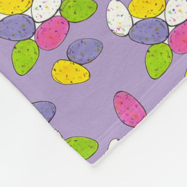 Speckled Easter Basket Malted Milk Eggs Candy Fleece Blanket (Corner)