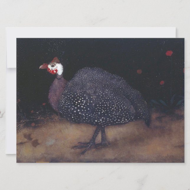 Speckled Guineafowl Bird (by Jan Mankes) Card (Front)