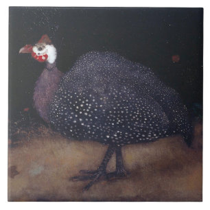 Speckled Guineafowl Bird (by Jan Mankes) Tile