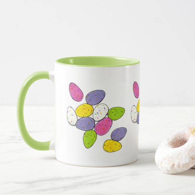 Speckled Malted Milk Chocolate Easter Egg Candy Mug (With Donut)