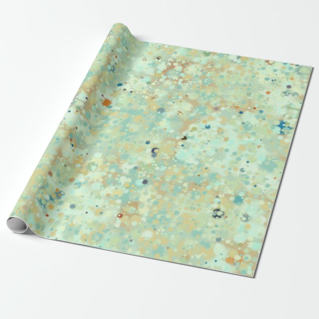 Speckled Mint Green Stone Texture Wrapping Paper (Unrolled)