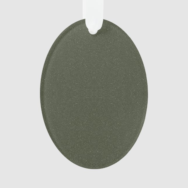 Speckled Moss Green Acrylic Ornament – Customise (Front)