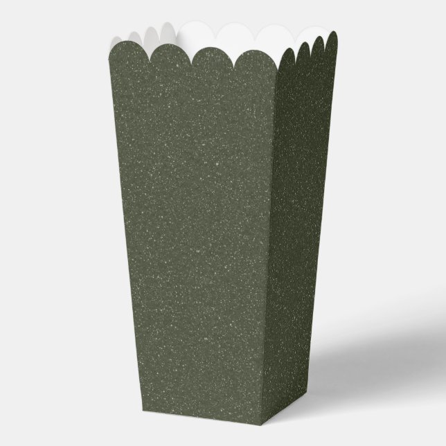 Speckled Moss Green Favour Box – Customisable (Front)