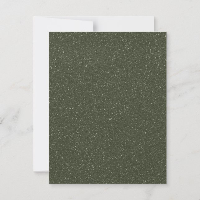 Speckled Moss Green Flat Card – Customisable (Front)
