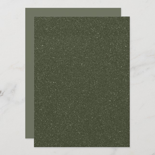 Speckled Moss Green Flat Card – Customisable (Front/Back)