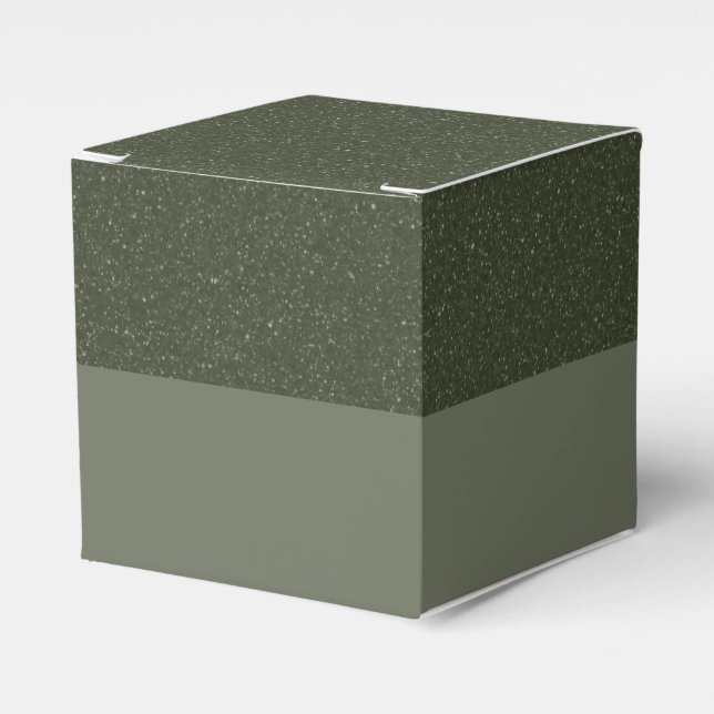 Speckled Moss Green Gift Box – Customisable (Front Side)