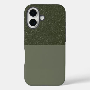 Speckled Moss Green iPhone 16 Case – Customisable