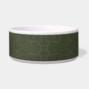 Speckled Moss Green Pet Bowl – Customisable