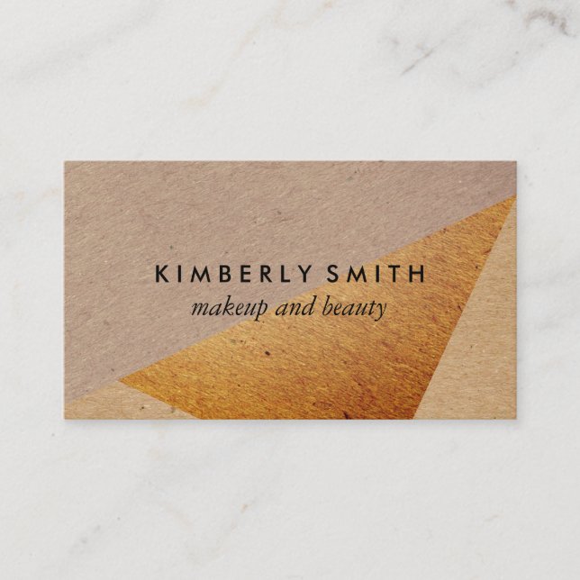 Speckled Natural Colour Blocks Business Card (Front)